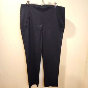 CHICO'S Women's black Slim Fit Plus Size Ankle Split Dress pants size 2
